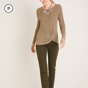 CHICO'S PETITE SIDE TWIST SWEATER NWOT
